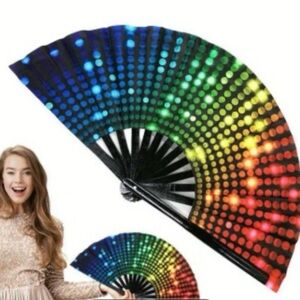 New Hand-Knock Dance Folding Fan 🪭NWT